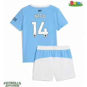 Manchester City Nico Gonzalez #14 Hemmaställ Barn 2025-26 Kortärmad (+ Korta byxor)